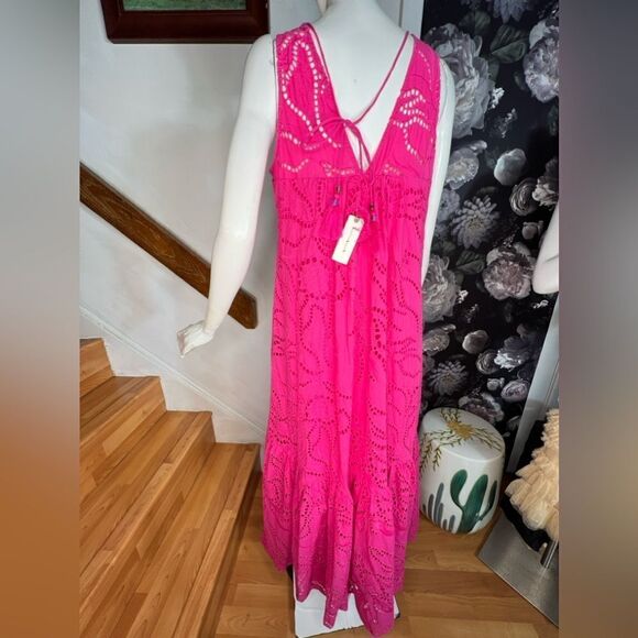 Anthropologie Maeve Belrose Eyelet Maxi Dress/ size XS - Picture 9 of 11